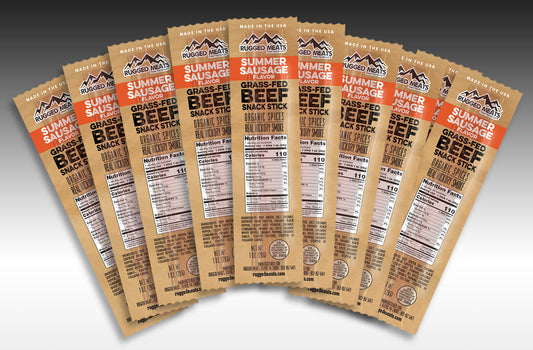 Small Batch Crafted, Grass-fed Beef Summer Sausage Snack Stick